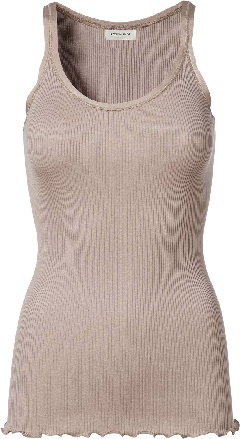 Rwbelle Silk Uneck Strap Elastic Top