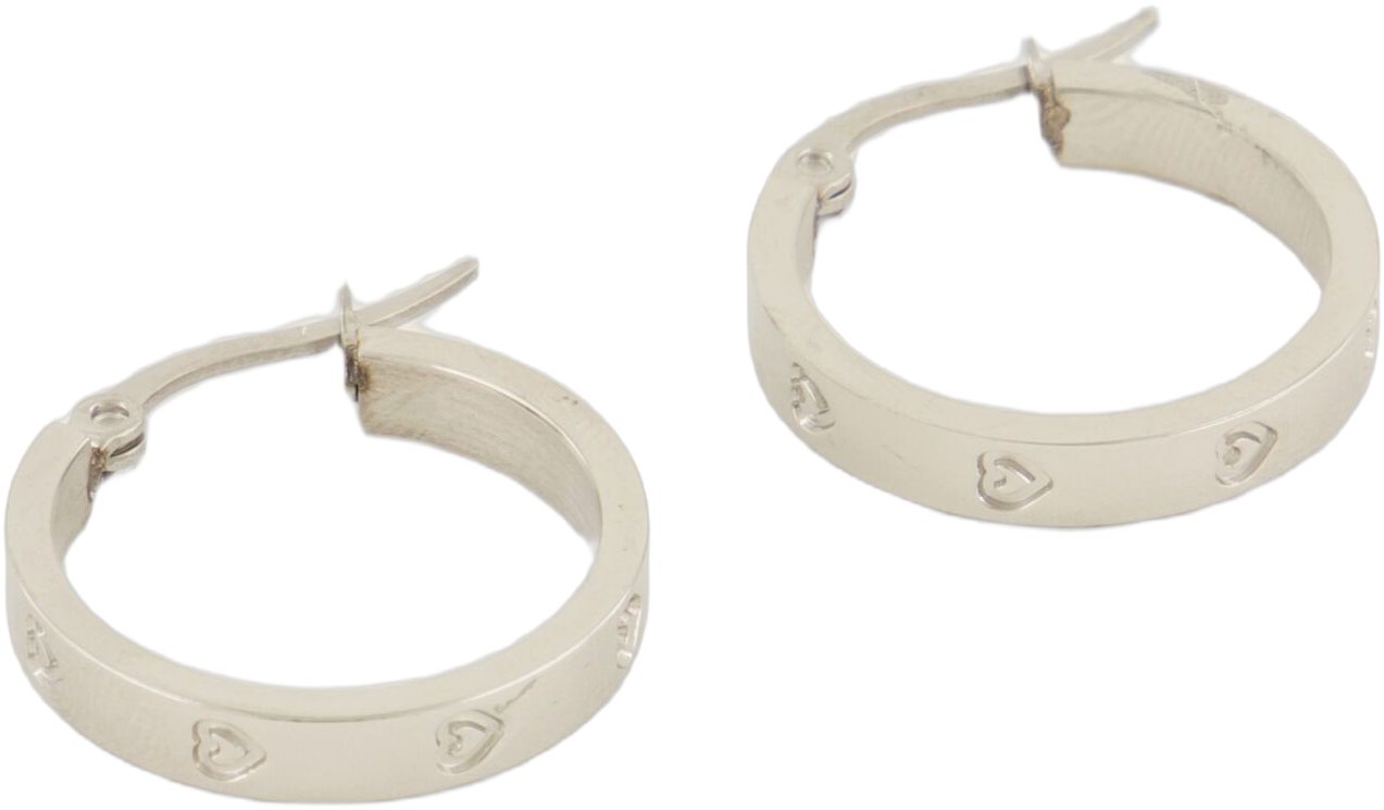 Earrings With Engraved Hearts