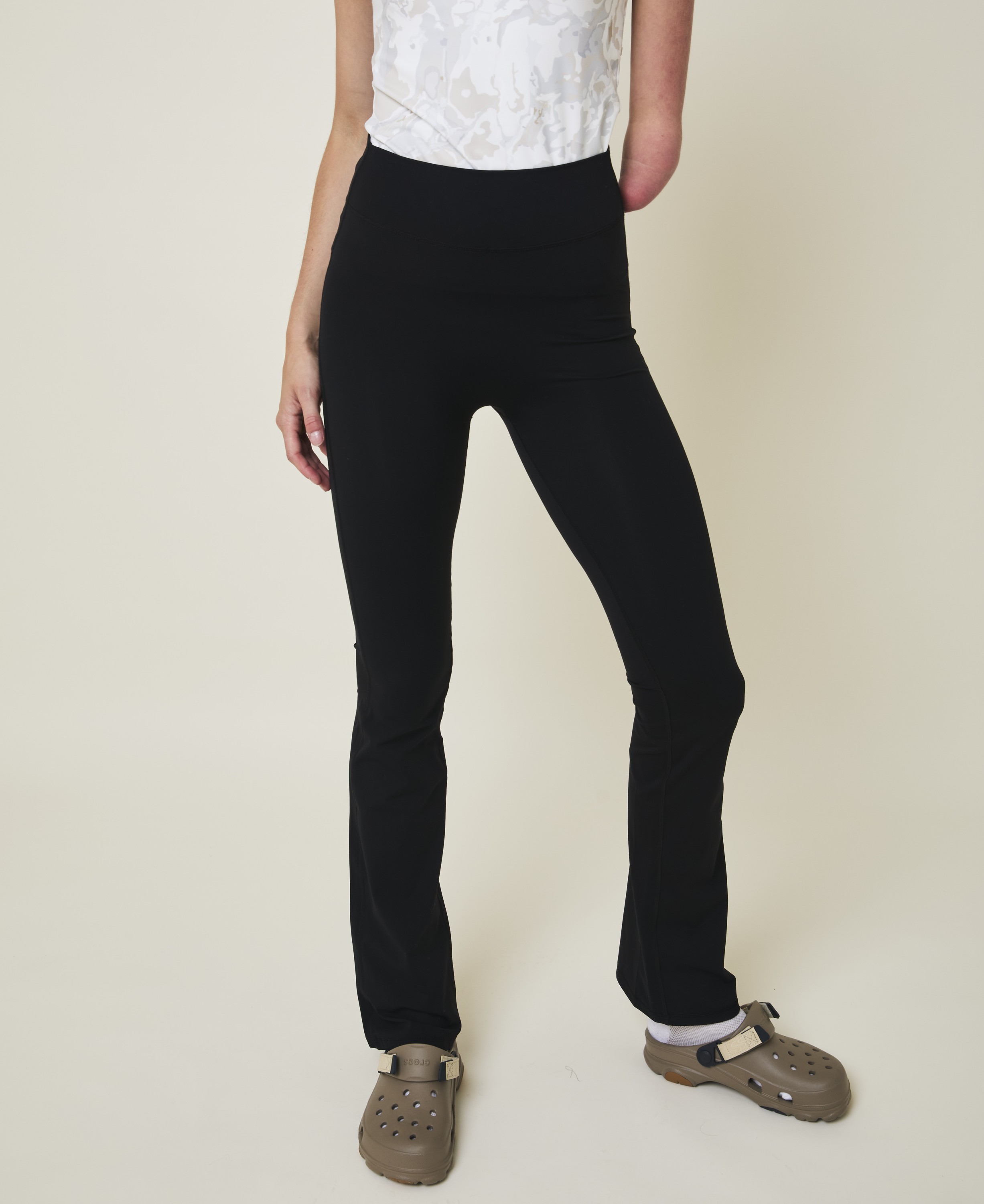 Art Højtaljet Flared Leggings Nero