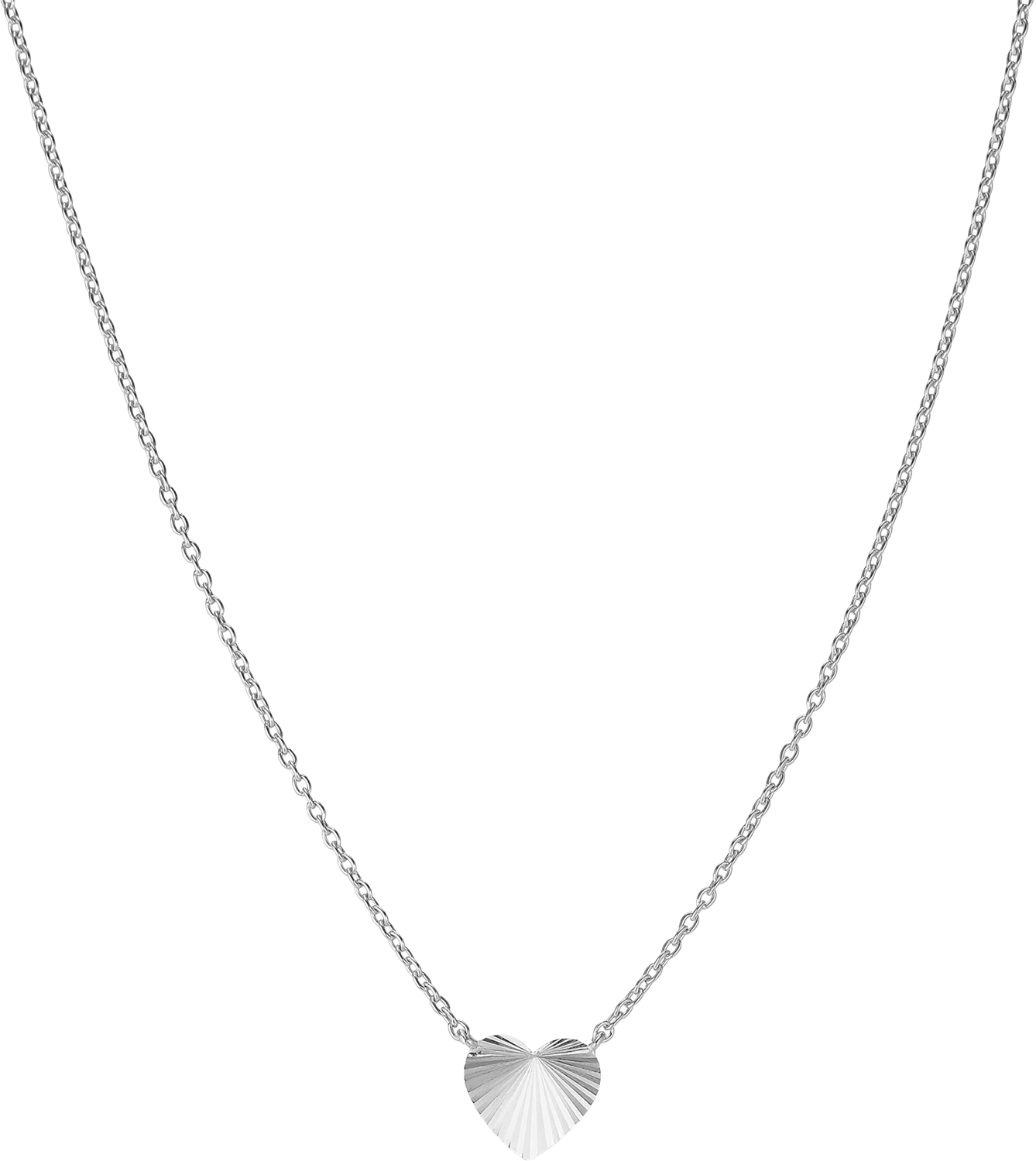 Reflection Heart Necklace, Sterling Silver