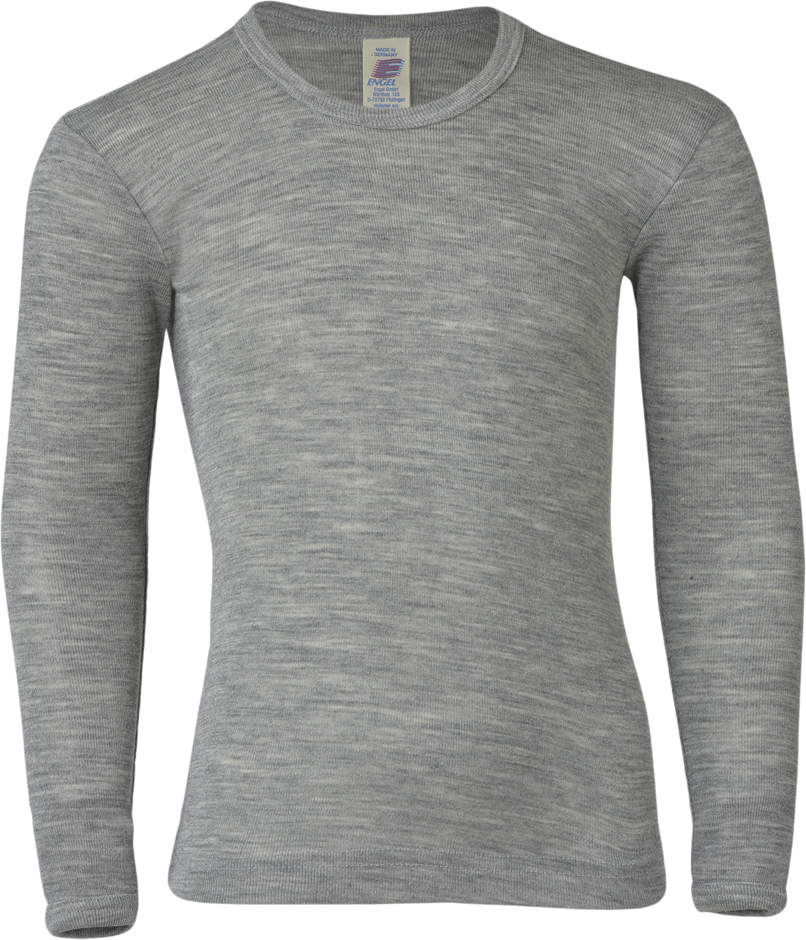 Children’s Shirt, Long Sleeved, Gots Light Grey méLange –