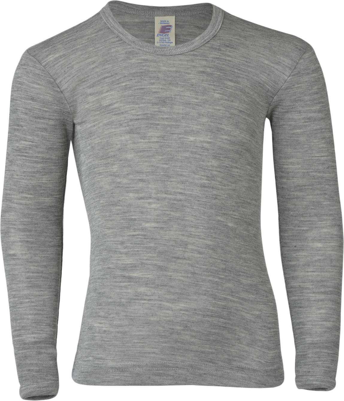 Children’s Shirt, Long Sleeved, Gots Light Grey mÃ©Lange –