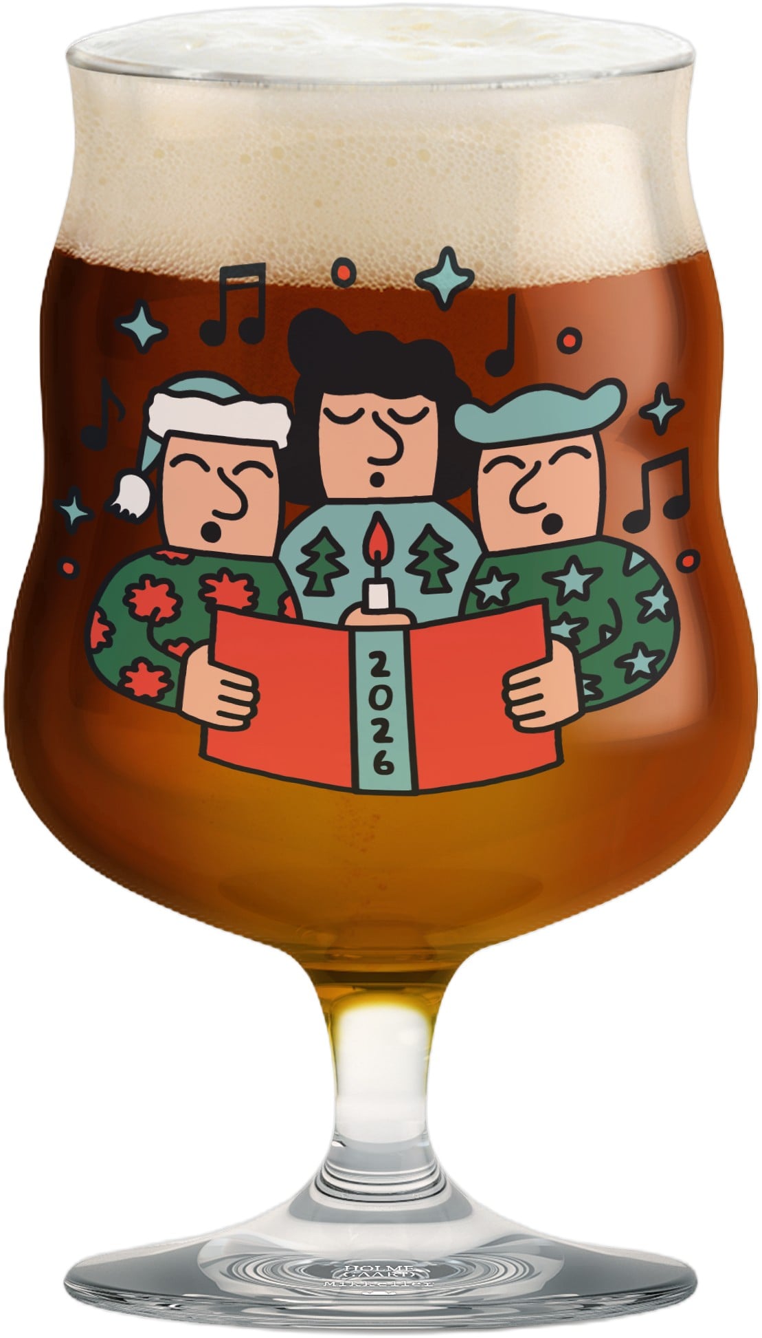 Mikkeller Universalt Ølglas 2026 40 cl Klar m. Deko