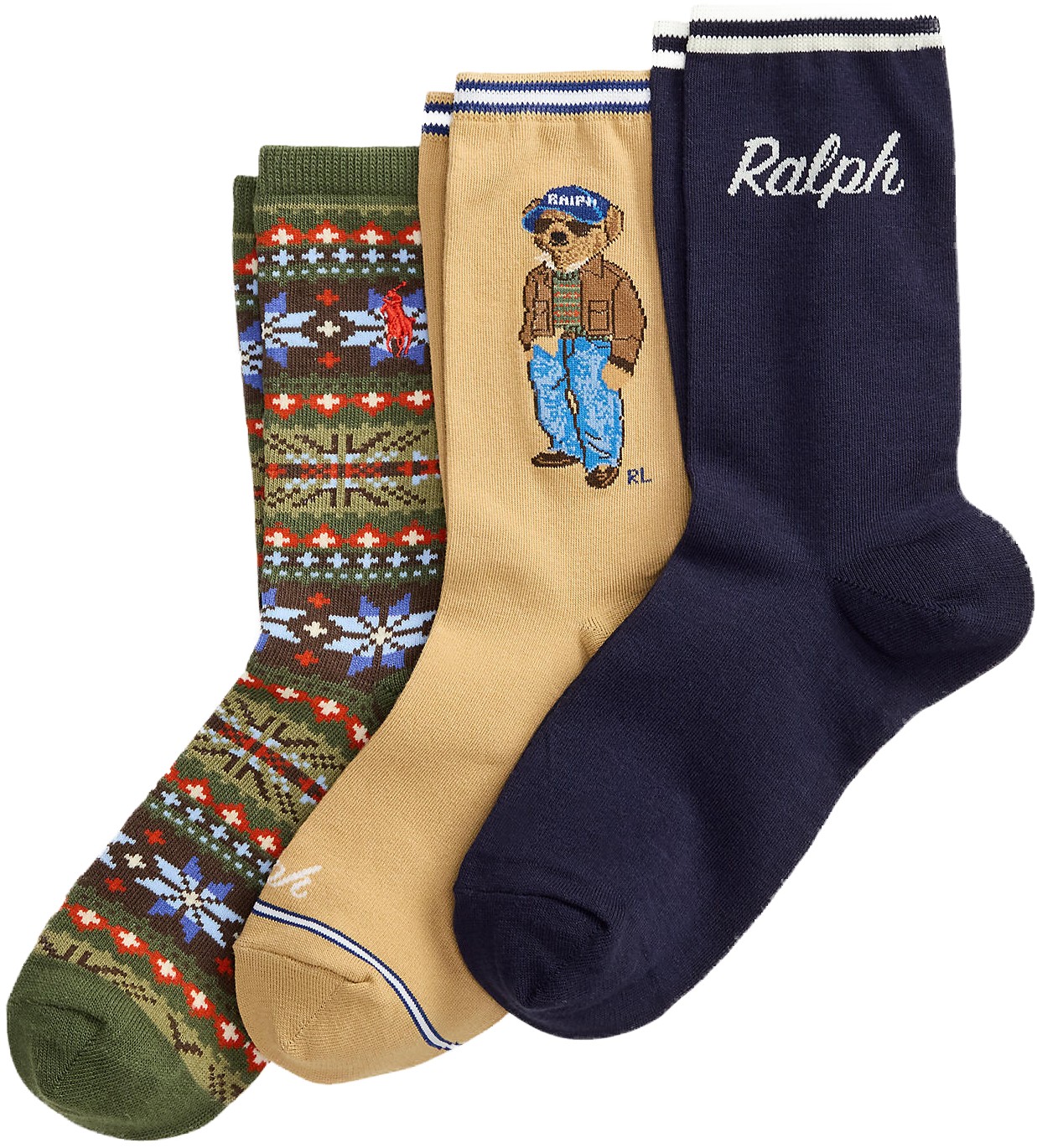 Polo Bear Fair Isle Sock 3pack