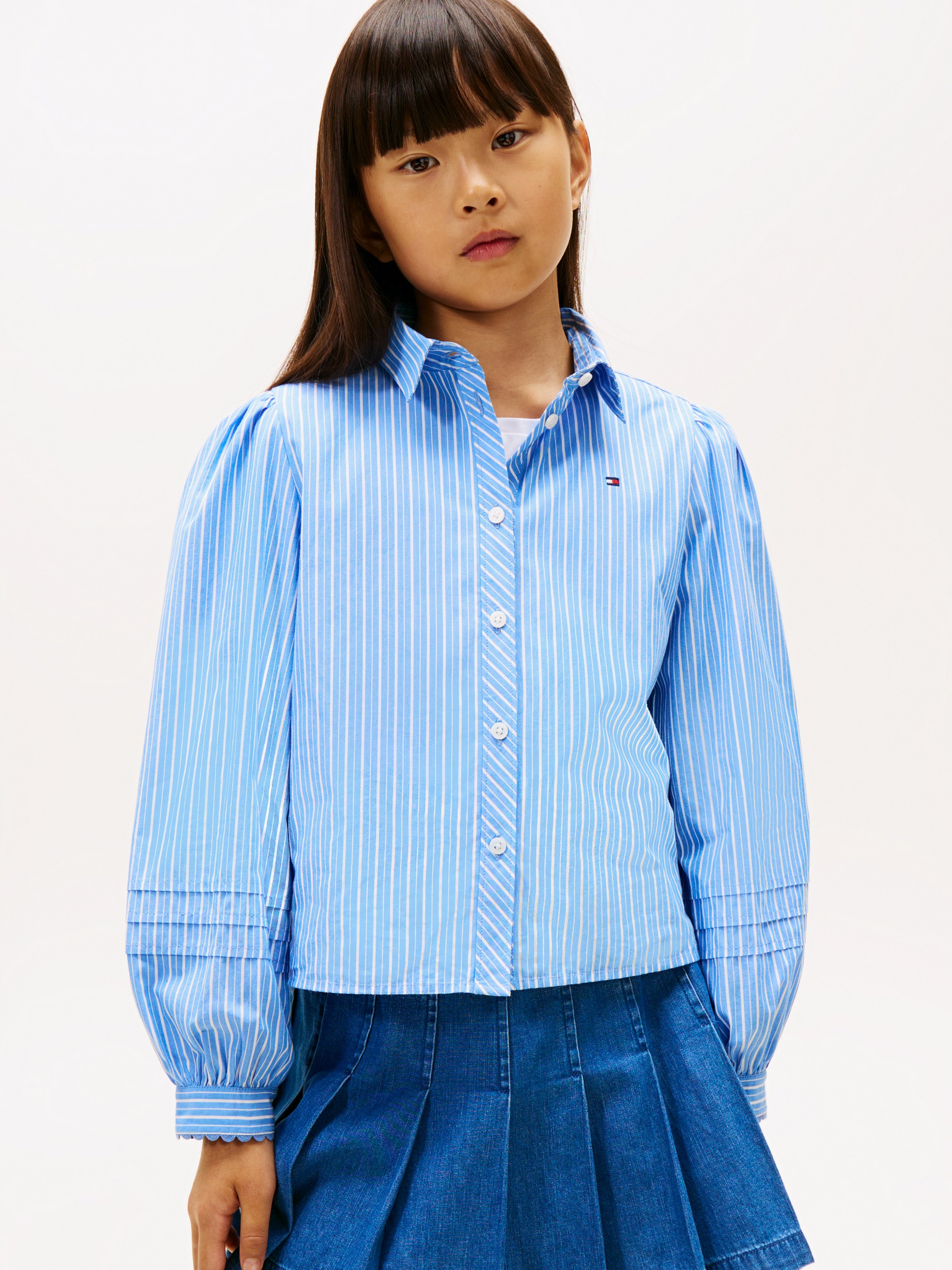 Essential Regular Fit Stripe Balloon Sleeve Shirt - Køb til DKK 419 - Spar 30%
