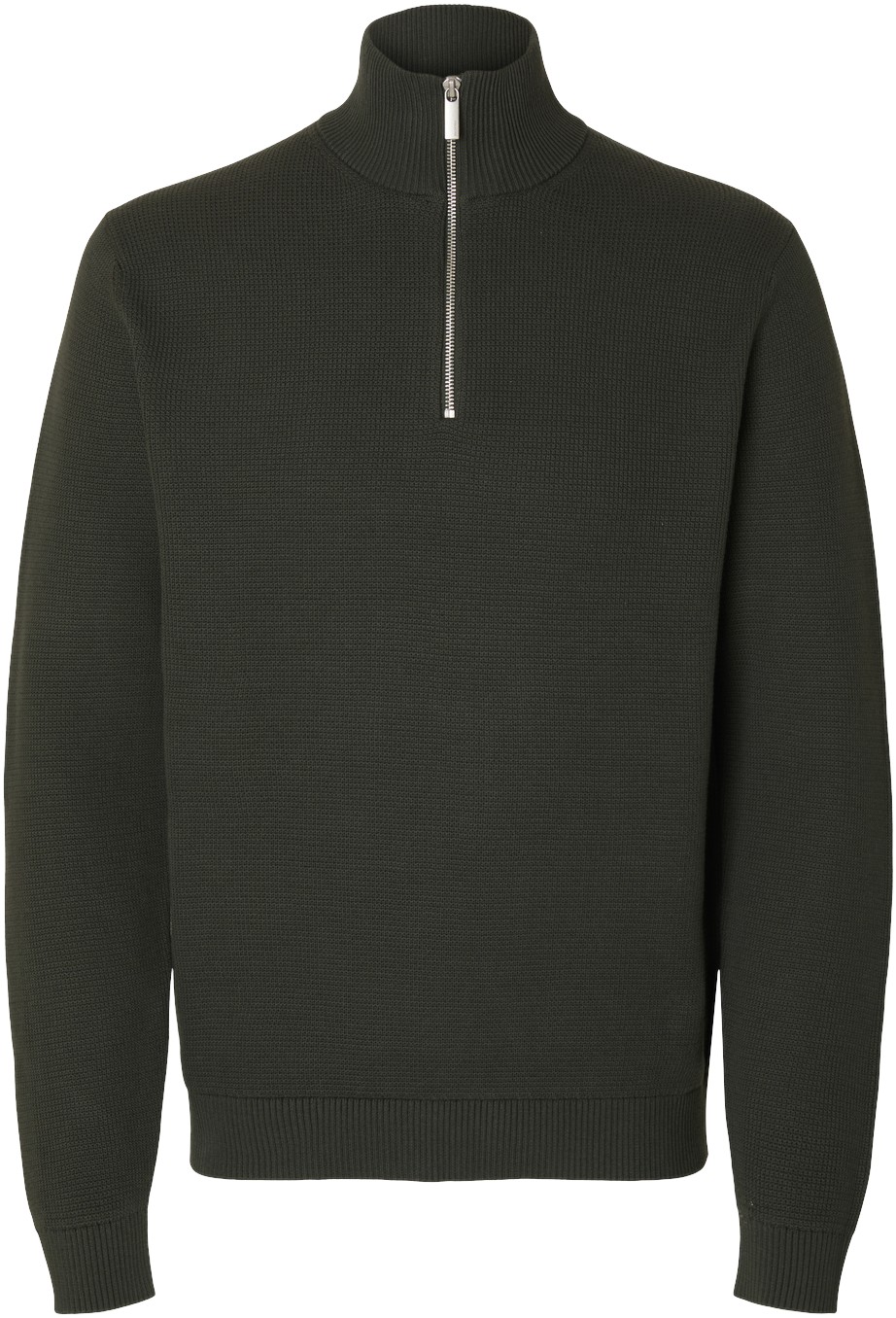 Slmdane LS Knit Structure Half ZIP