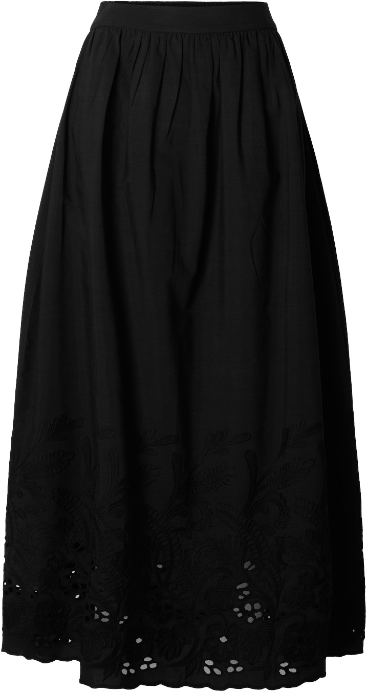 Slfdahlia HW Ankle Broderi Skirt B
