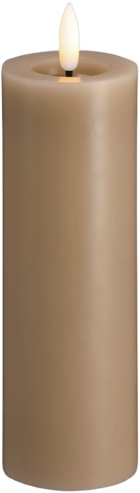 Moods & More LED Pillar Candles, Silk, Melted, Sand, 49×15
