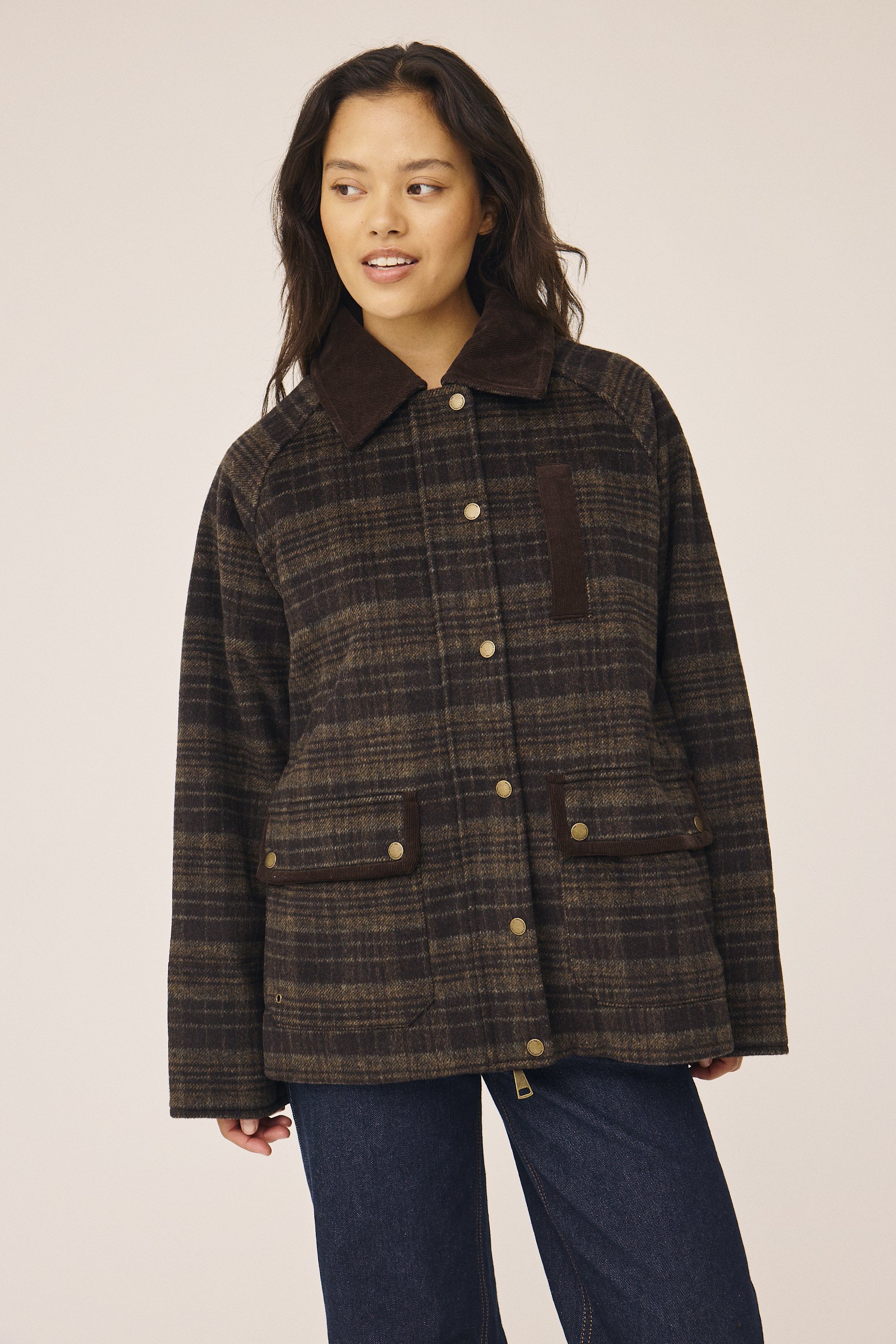 Emmy Wool 9 Jacket With Corduroy Details GRS
