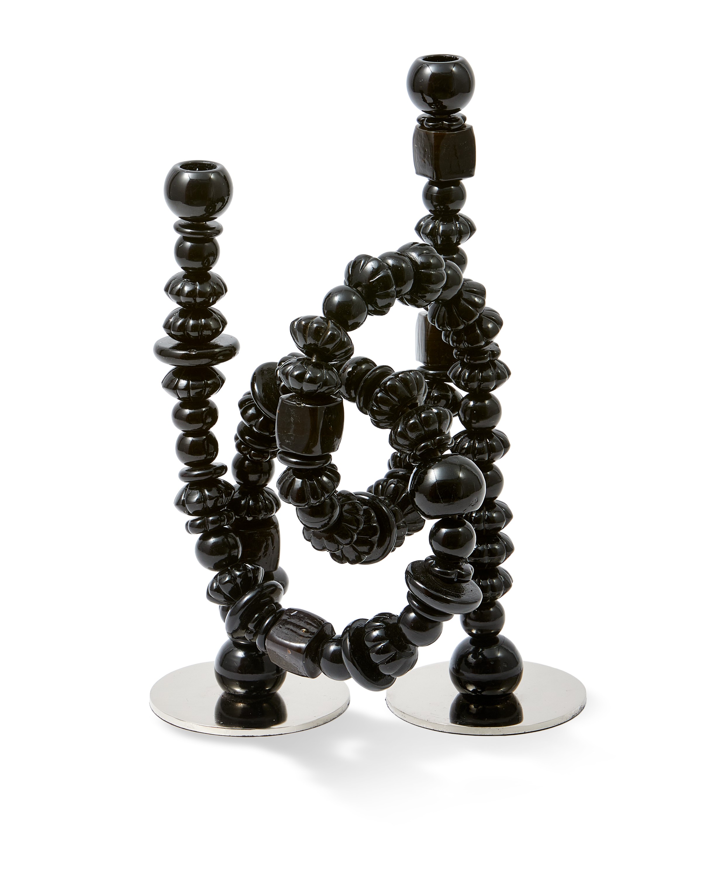Candle Holder Beads Black