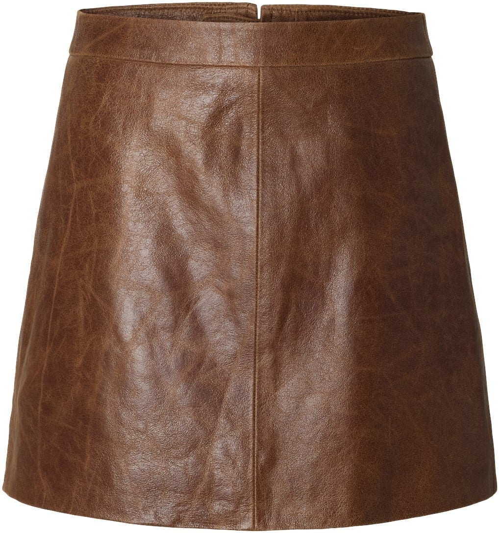 Slwjil Leather HW Mini Skirt