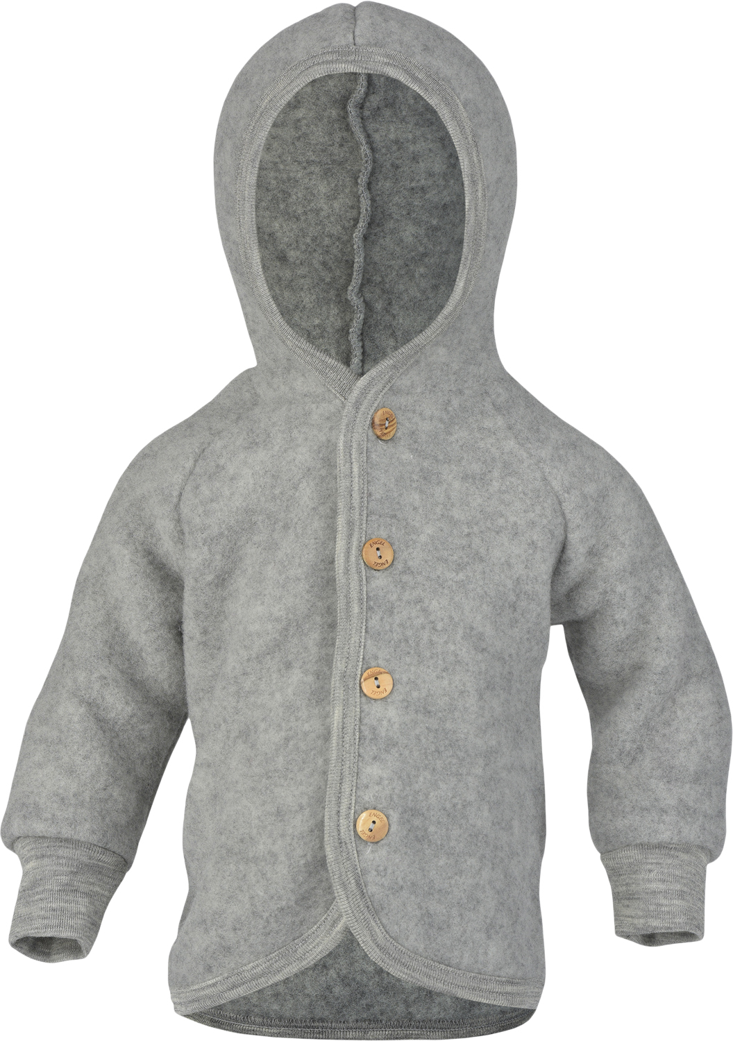 Hooded Jacket With Wooden Buttons Ivn Best