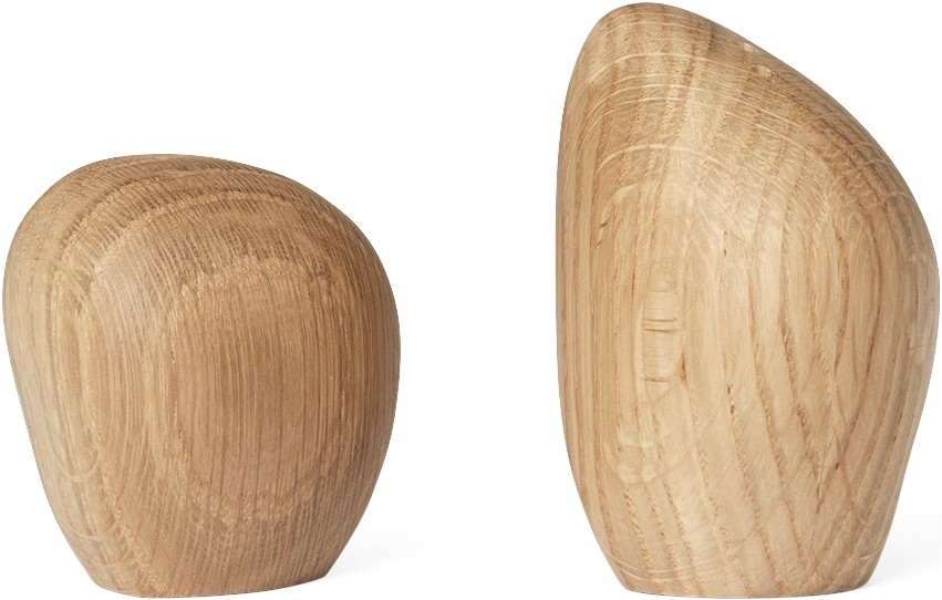 Cairn Salt and Pepper Shakers Set of 2 - Oak