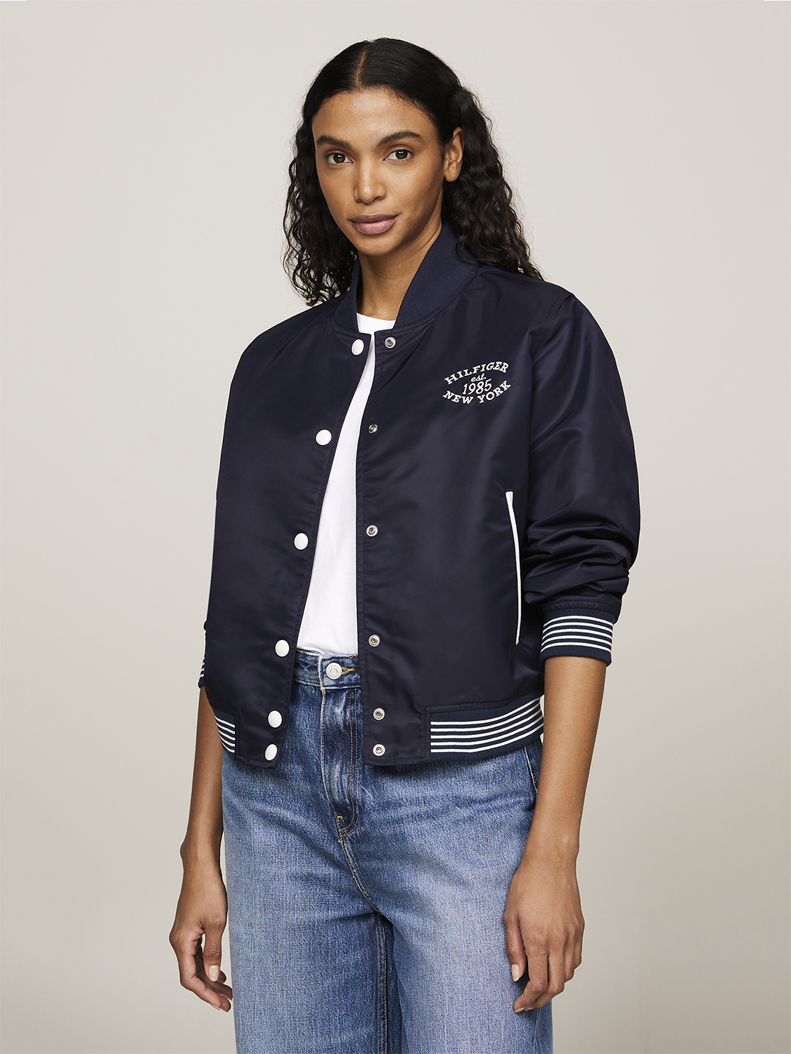 Nonpadded Varsity Bomber Jacket