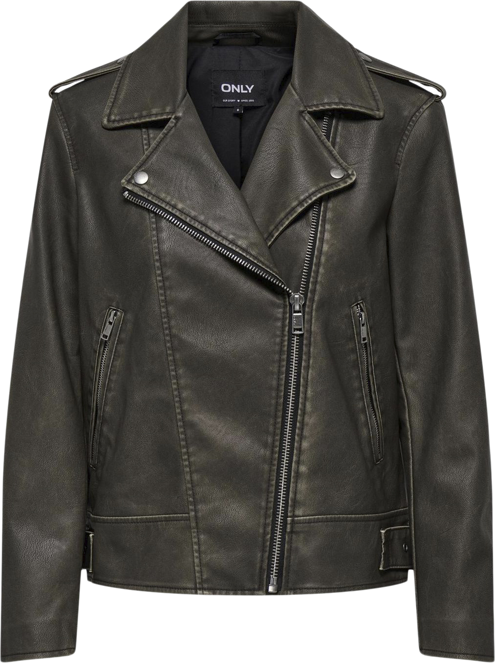 Onlnuma Faux Leather Biker Jacket