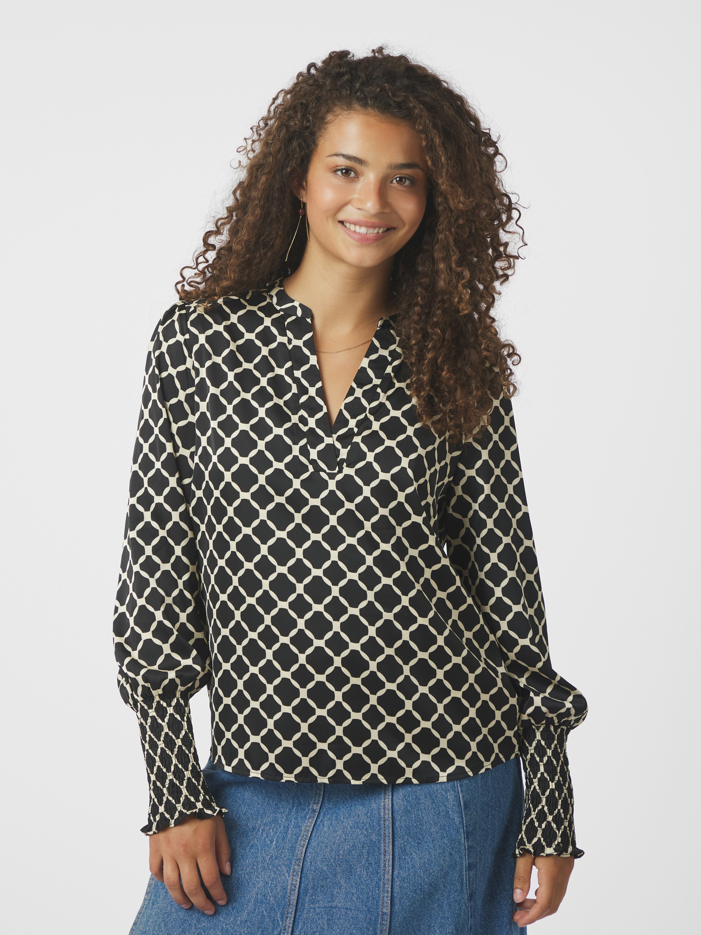 Landa Tile Print Blouse - DKK 250 - Spar 50%