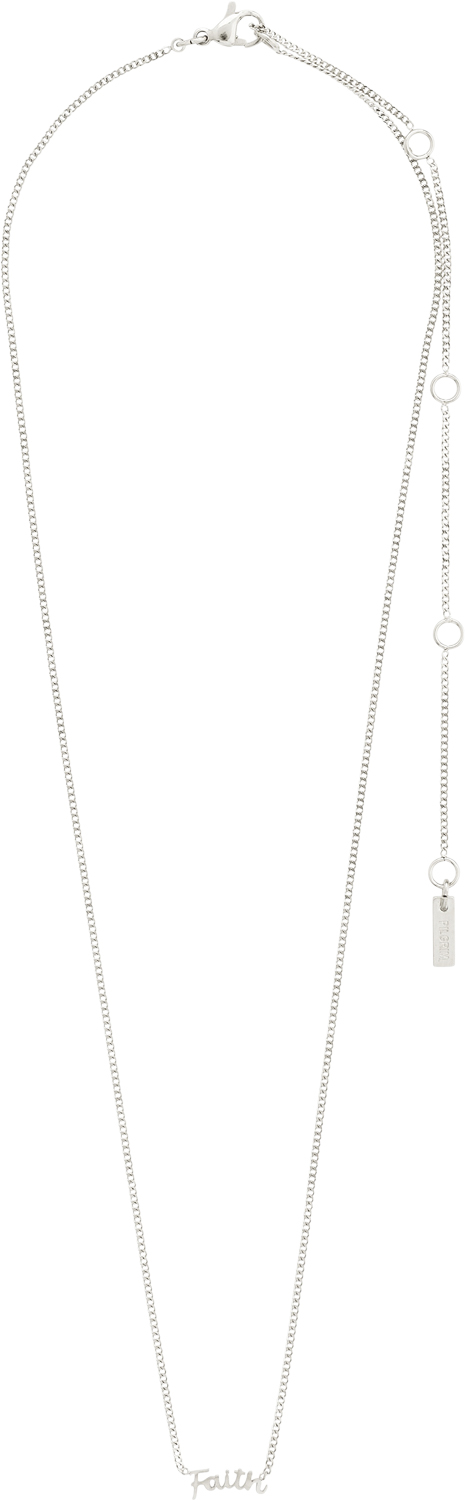 Faith Recycled Necklace Silverplated