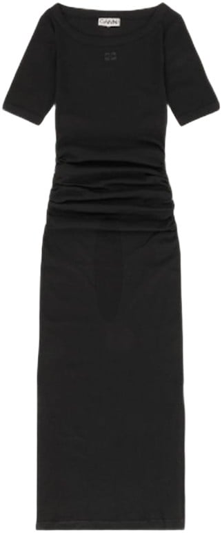 Soft Cotton Rib Short Sleeve Dress