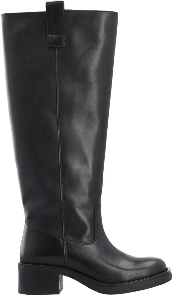 Biamary Knee High Pull On Boot Smooth Leather