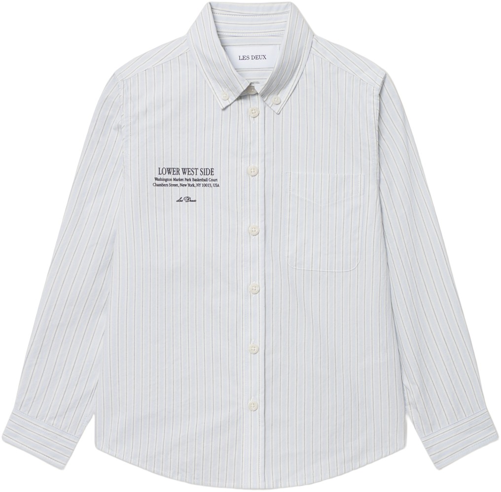 Kent Print Stripe Poplin Shirt Kids