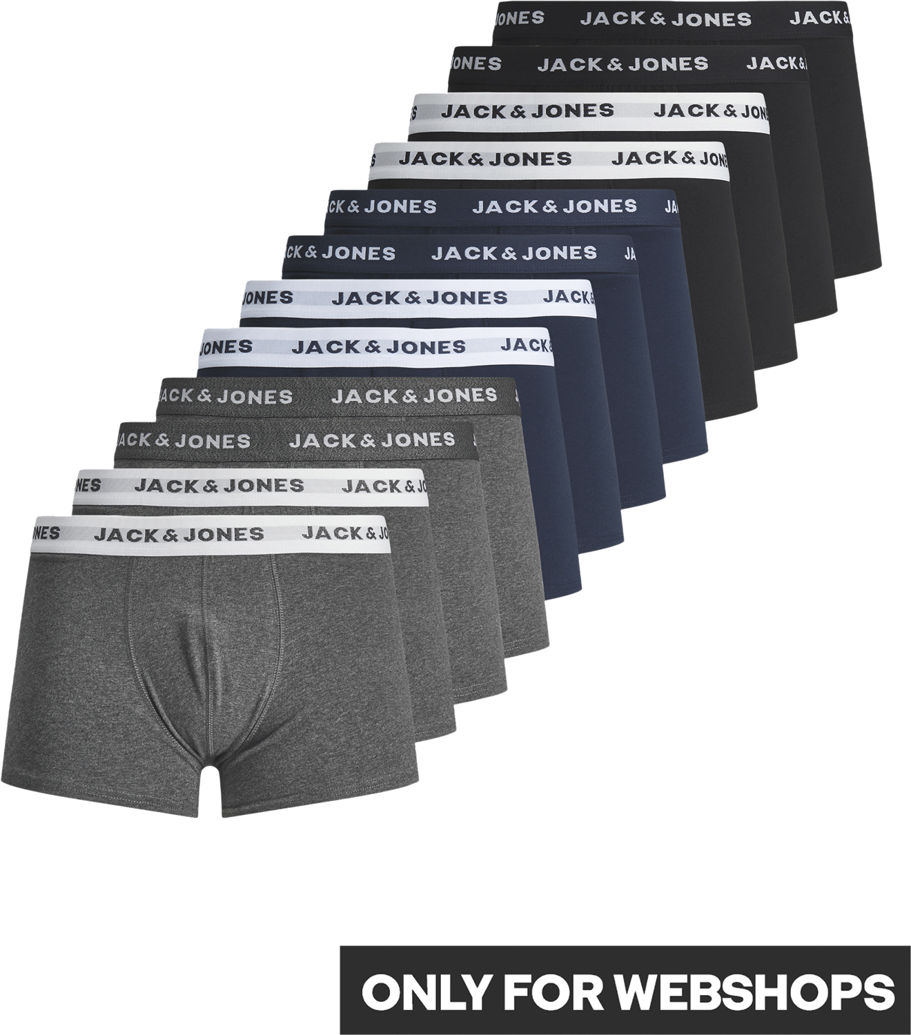 Jacsolid Trunks 12 Pakker Jack & Jones Navy Blazer Mænd