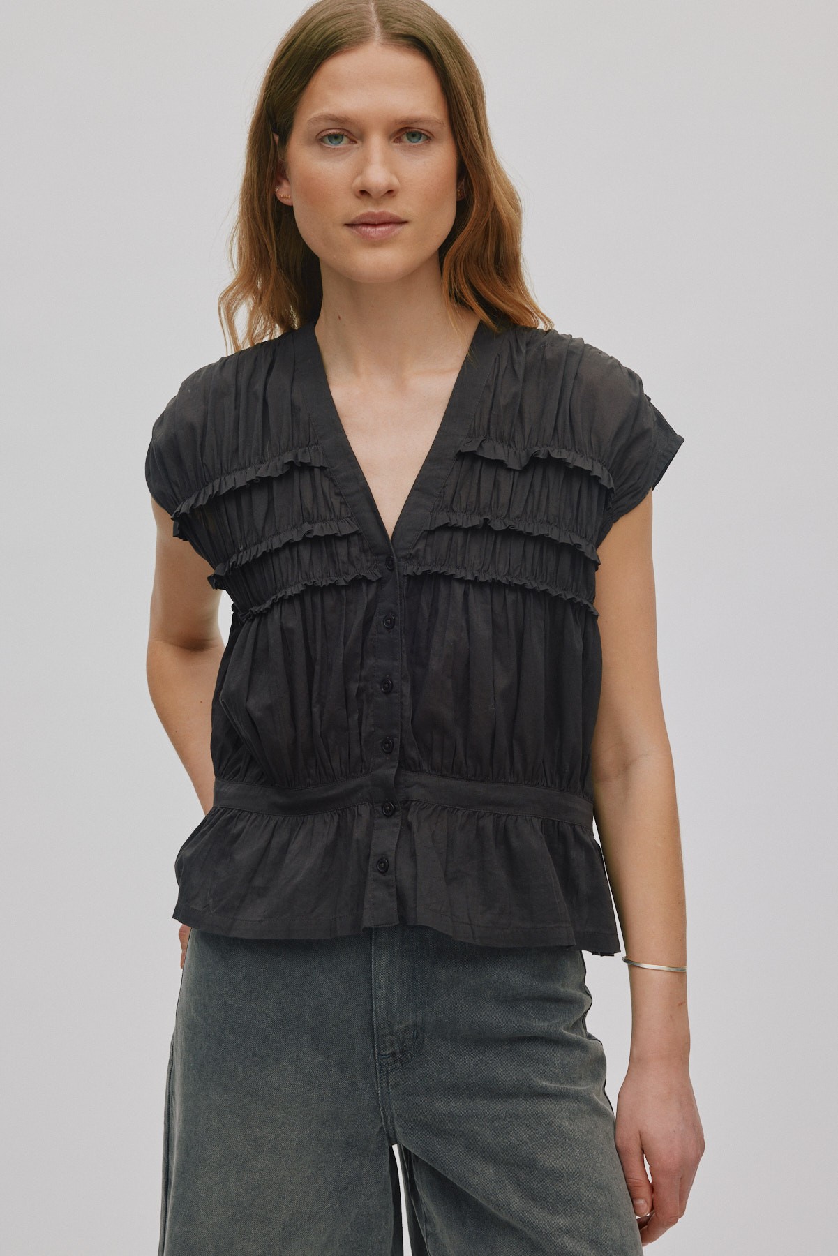 Voile Frill top Elenor