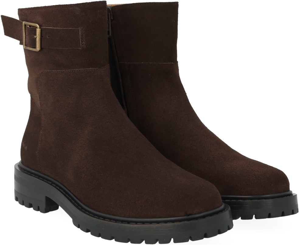 Støvle med Dekorativ Sølv Spændedet