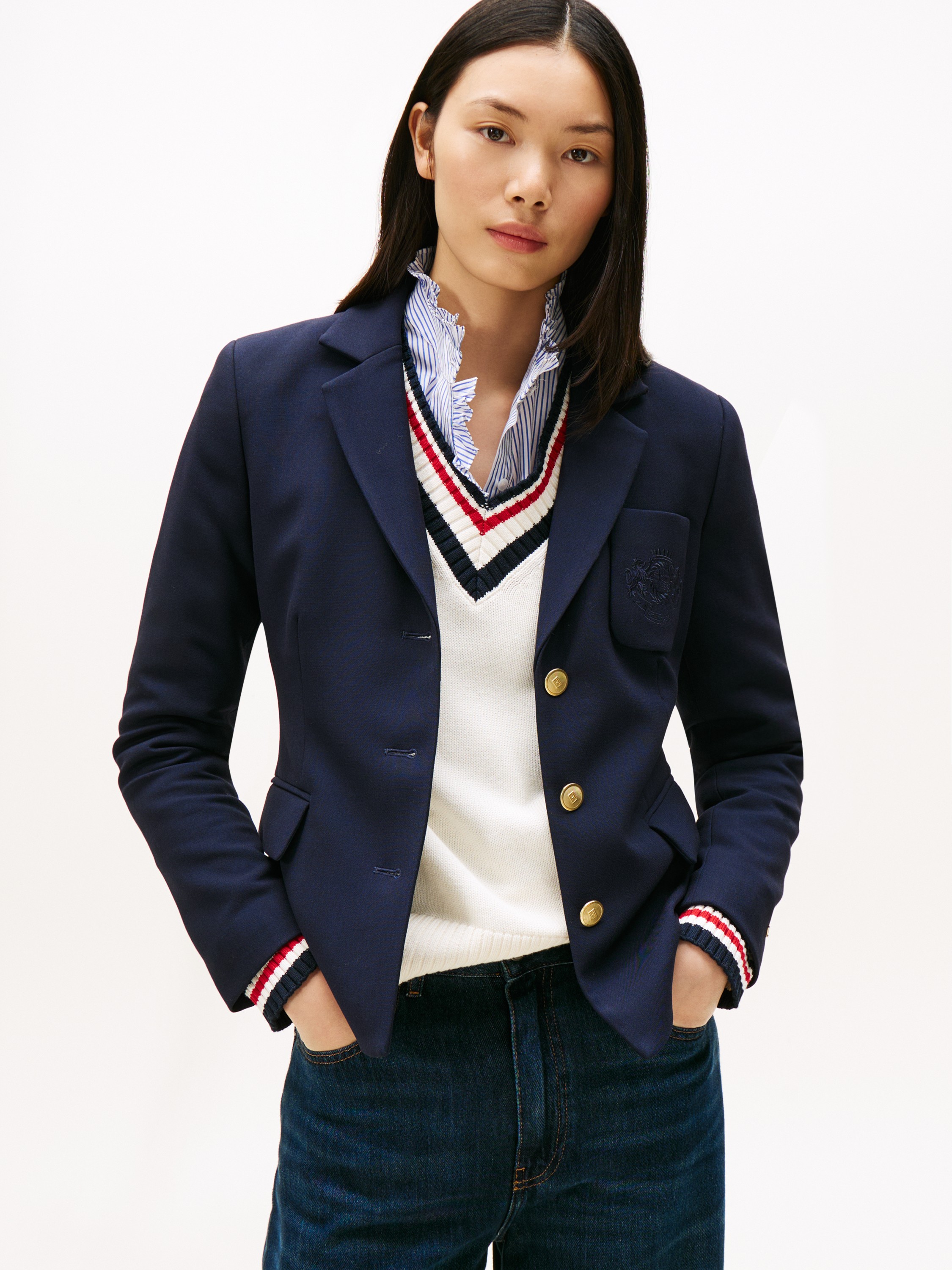 Punto Tonal Crest Slim Blazer