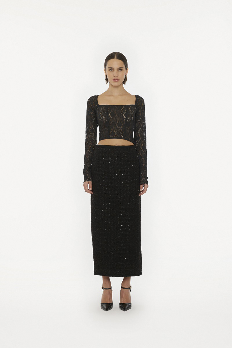 Boucle Maxi Skirt