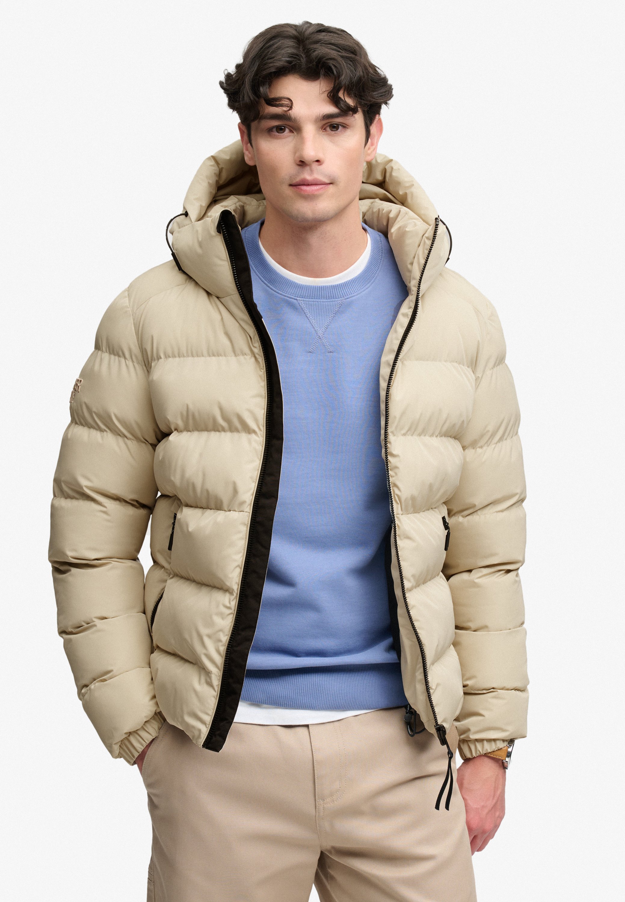 Hooded Sports Puffer Jacket