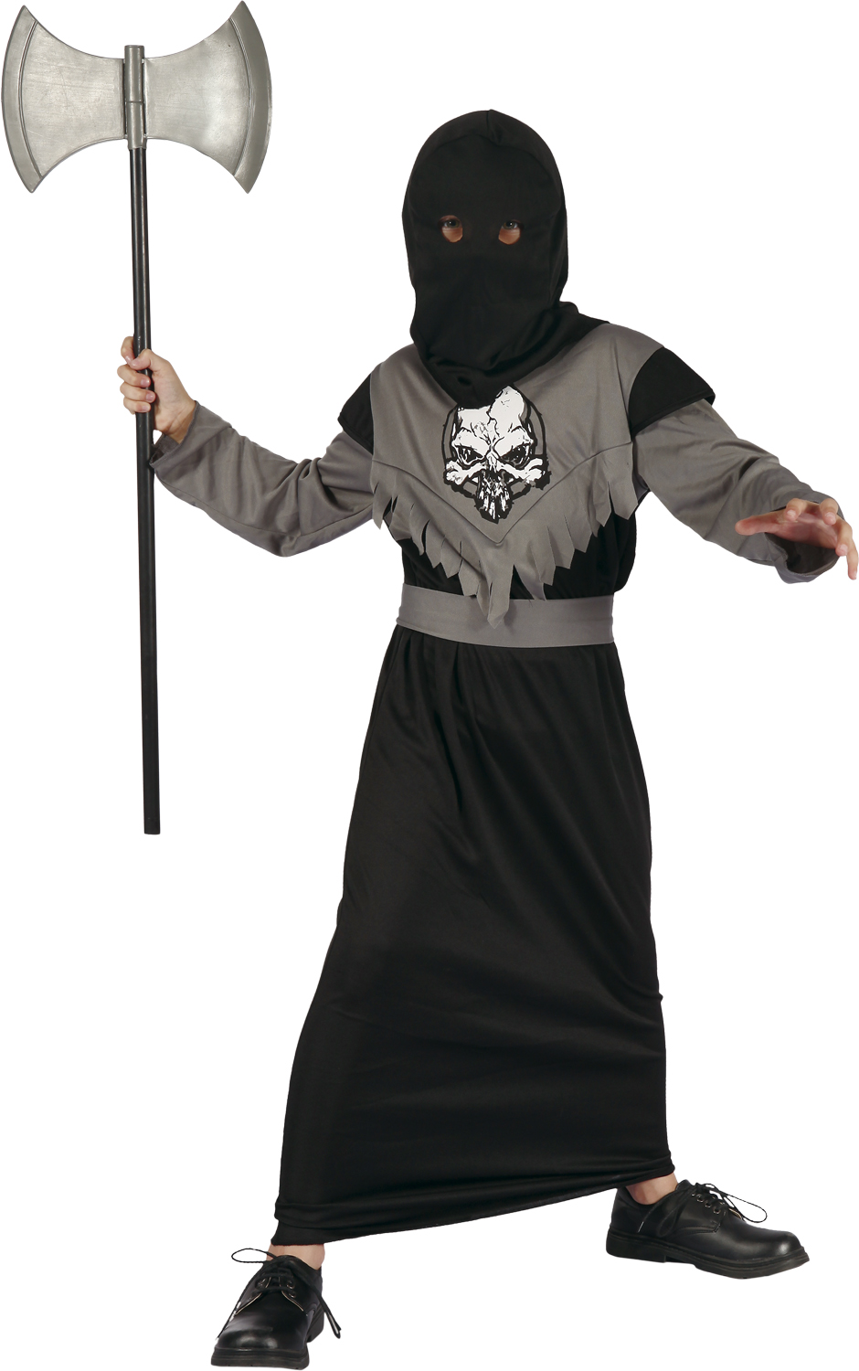 Skull Warrior Krigerdragt med BÃ¦lte og HÃ¦tte str. 140