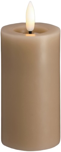 Moods og More LED Pillar Candles, Silk, Melted, Sand, 49×10