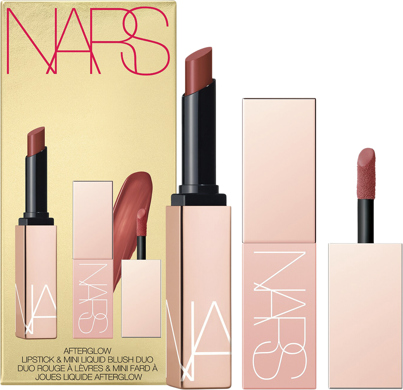 Afterglow Lipstick & Mini Liquid Blush Duo Sæt Med Læbestift Mini