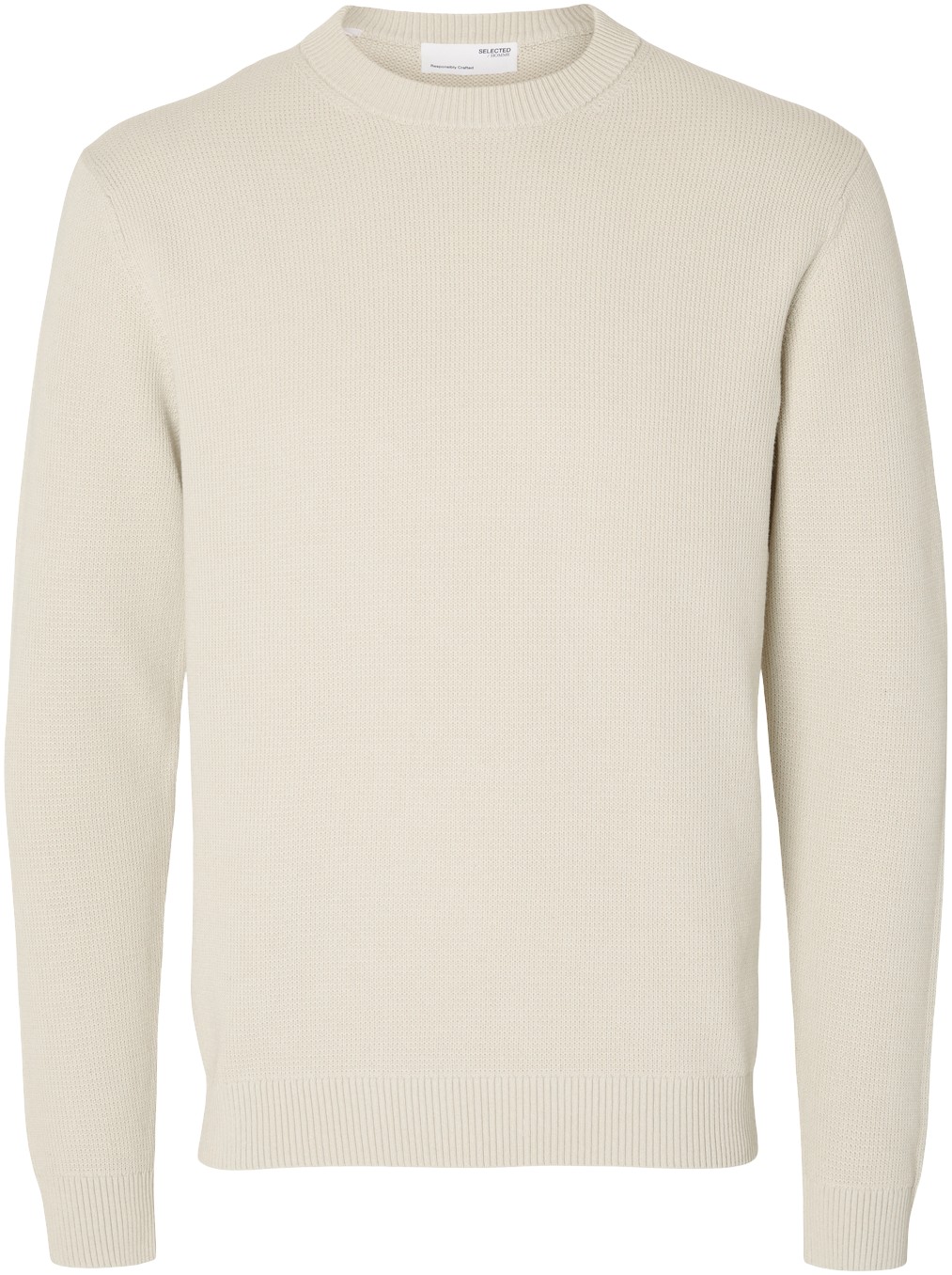 Slhdane LS Knit Structure Crew Neck