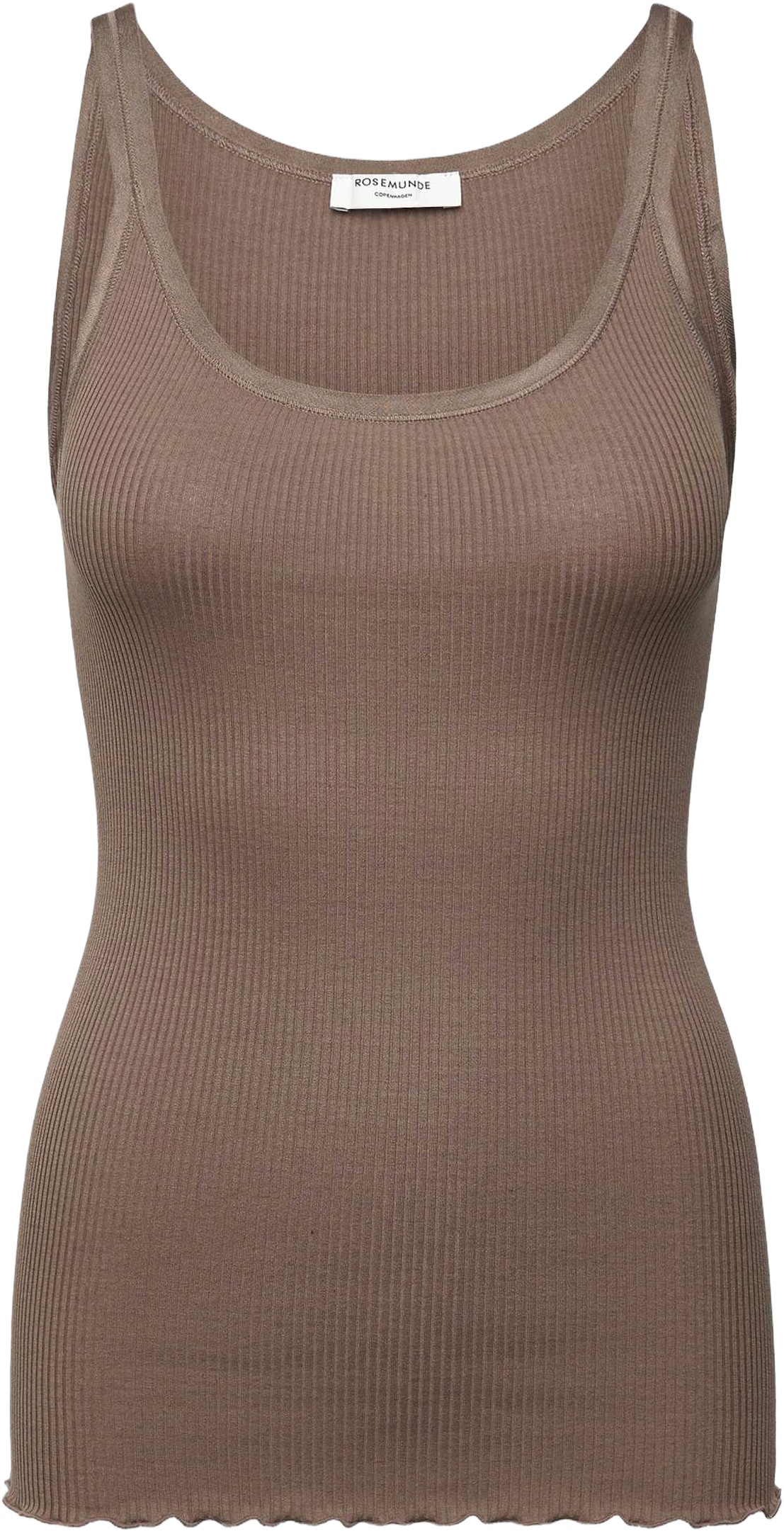 Rwbelle Silk Uneck Strap Elastic Top