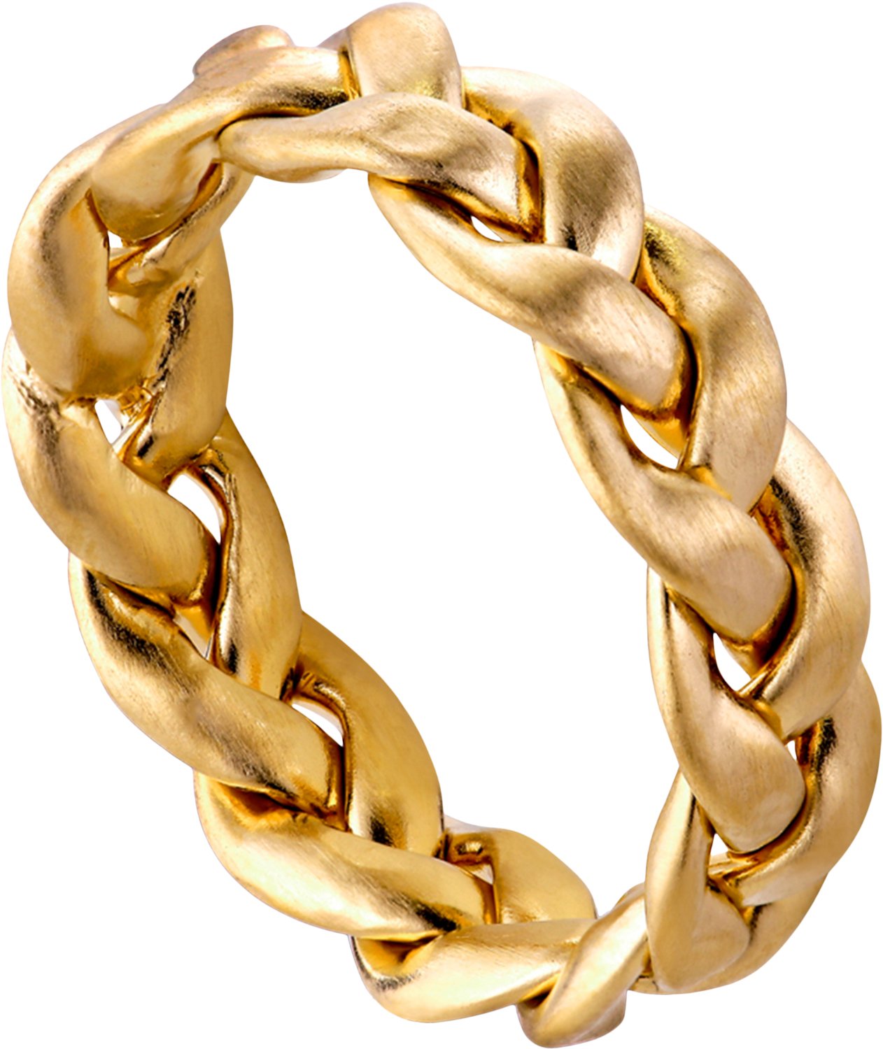 Big Braided Ring, Goldplated Sterling Silver – 46