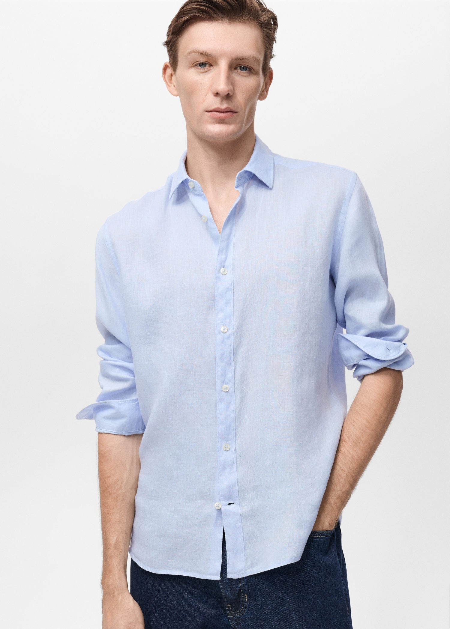 Regularfit 100% Linen Shirt