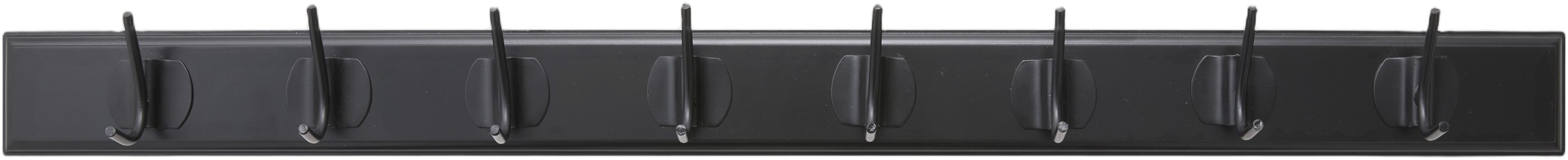 Edgy Coat Rack, 8 Hooks Black w. Black Finish