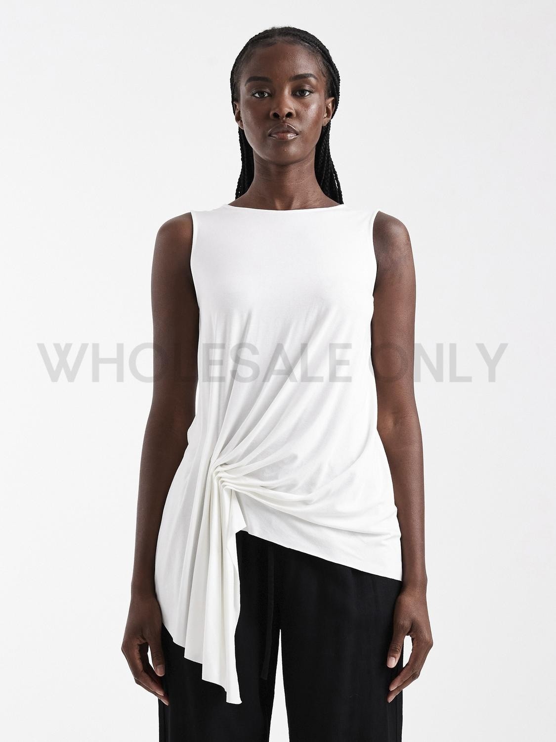 Tsclara Drape Side Tank TOP JRS