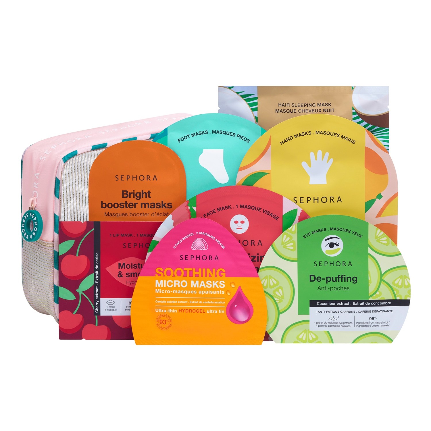 8 Ansigts OG Kropsmasker Sæt med 8 Behandlingsmasker til Ansigt og k - DKK 151 - Spar 20%