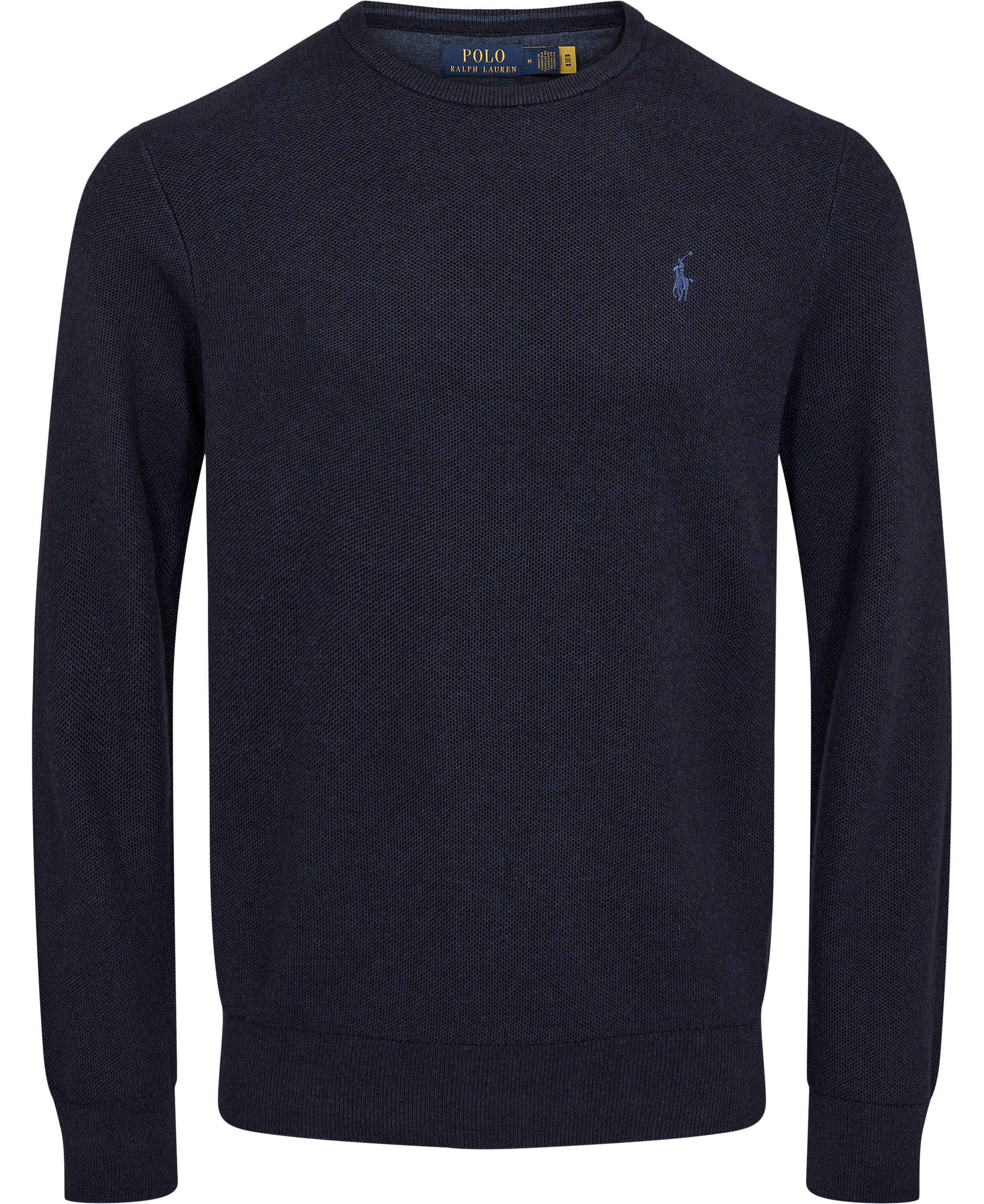 Textured Cotton Crewneck Sweater