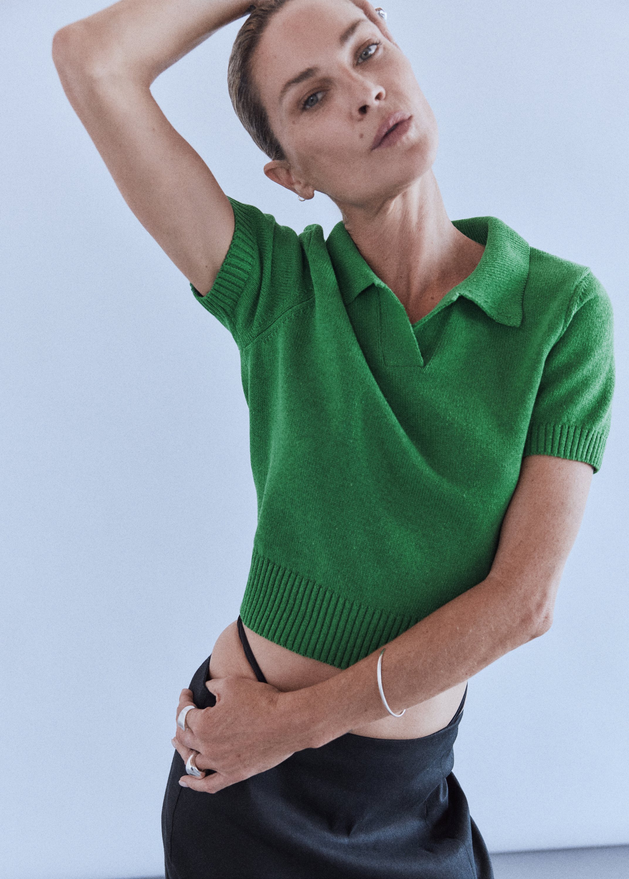 Knitted Poloneck Sweater