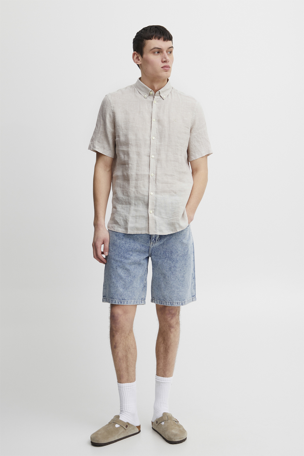 Cfanton 0071 SS 100% Linen Shirt
