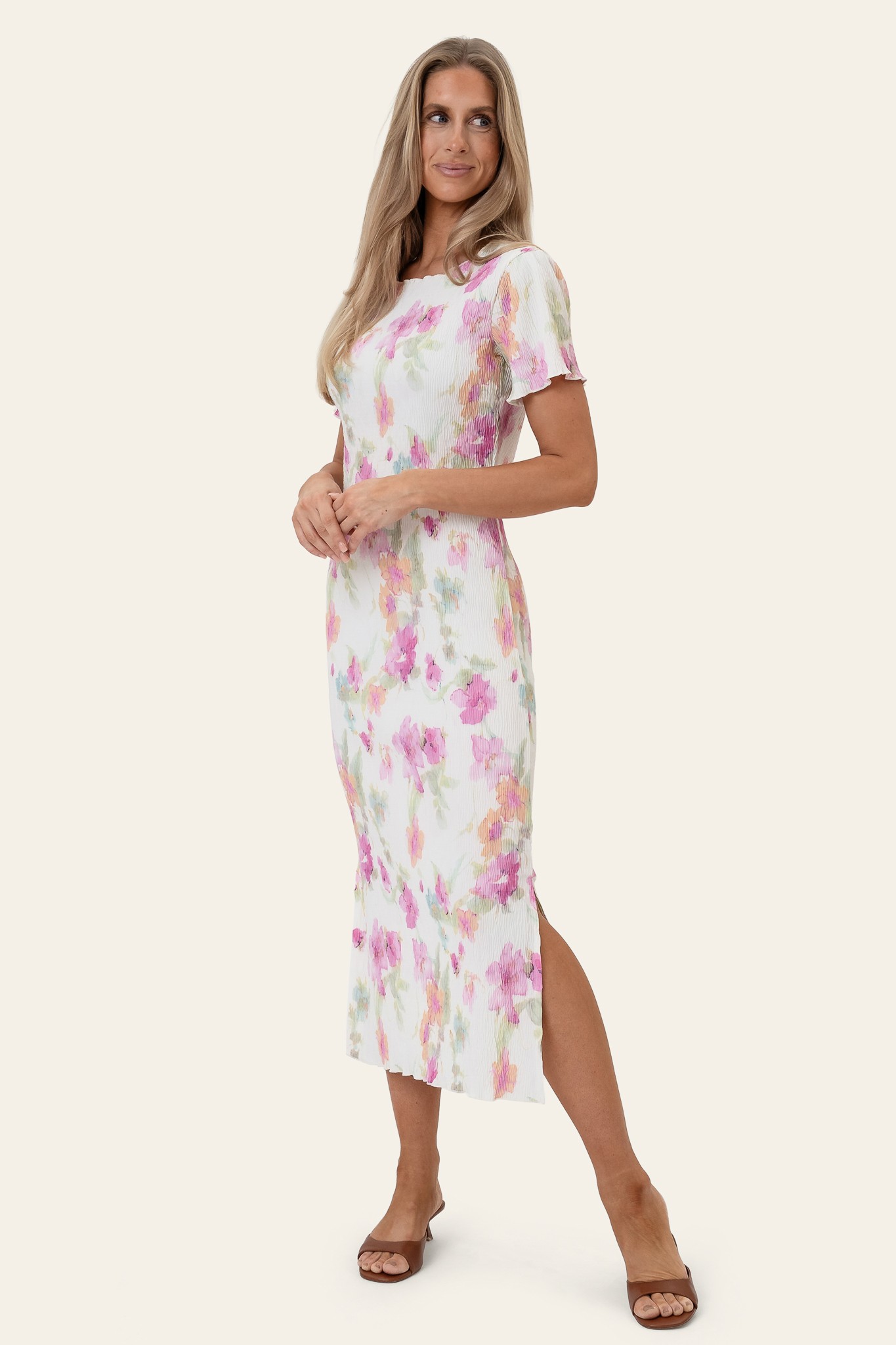 Odaic SS Dress Pink Flower Blush