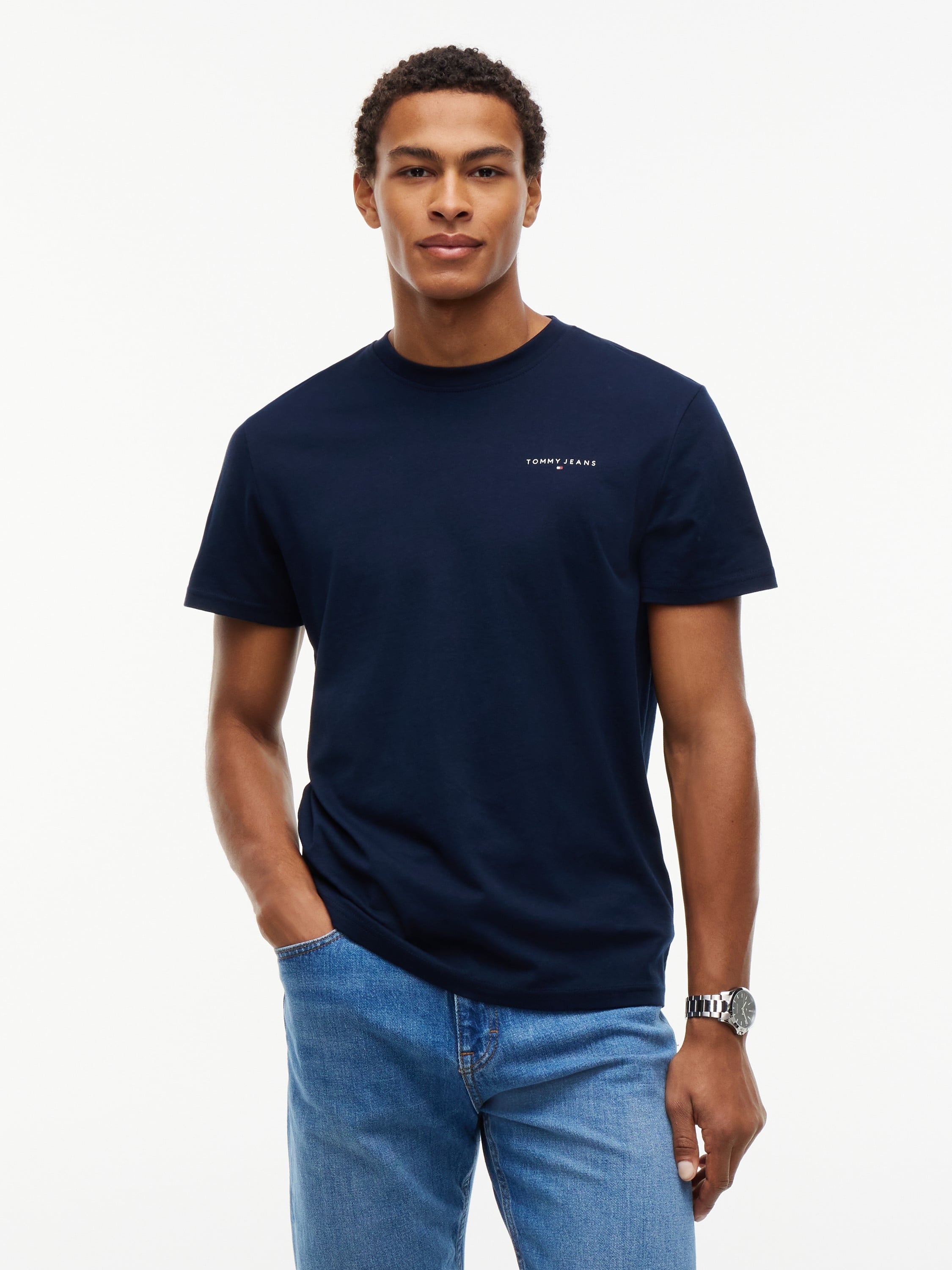 Linear Logo Slim Crew Neck Tshirt
