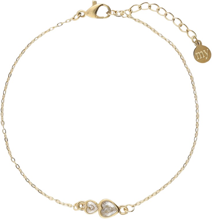 Bracelet 2 Heart Stones