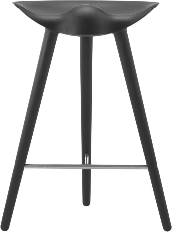 ML 42 Bord Skammel / Sortbejset Bøg / Rustfrit Stål