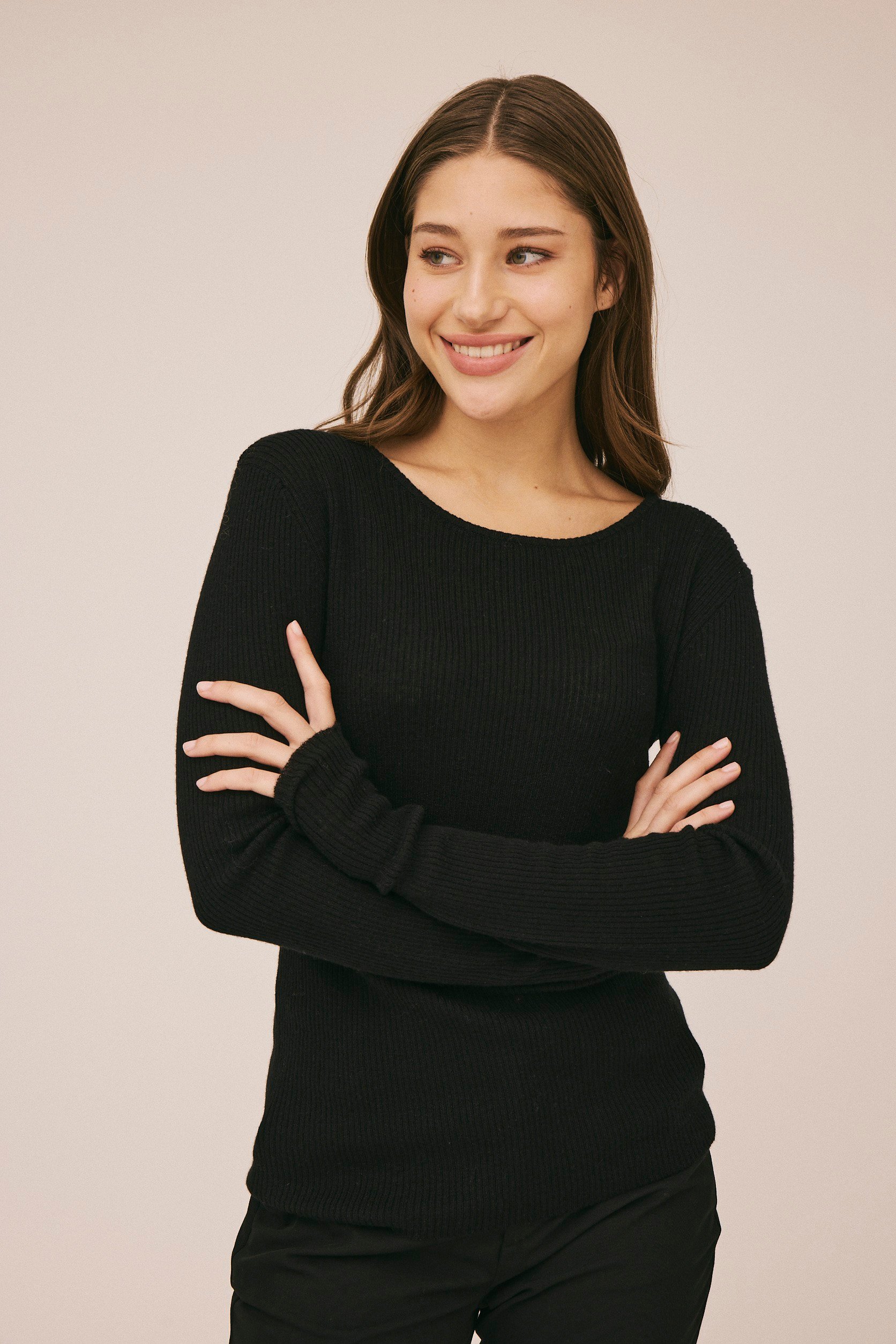 Torino 1 Strikket Bluse Merino uld mix