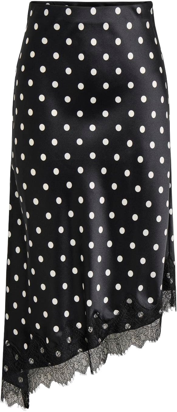 Onlbella Slanted Satin Lace Skirt W