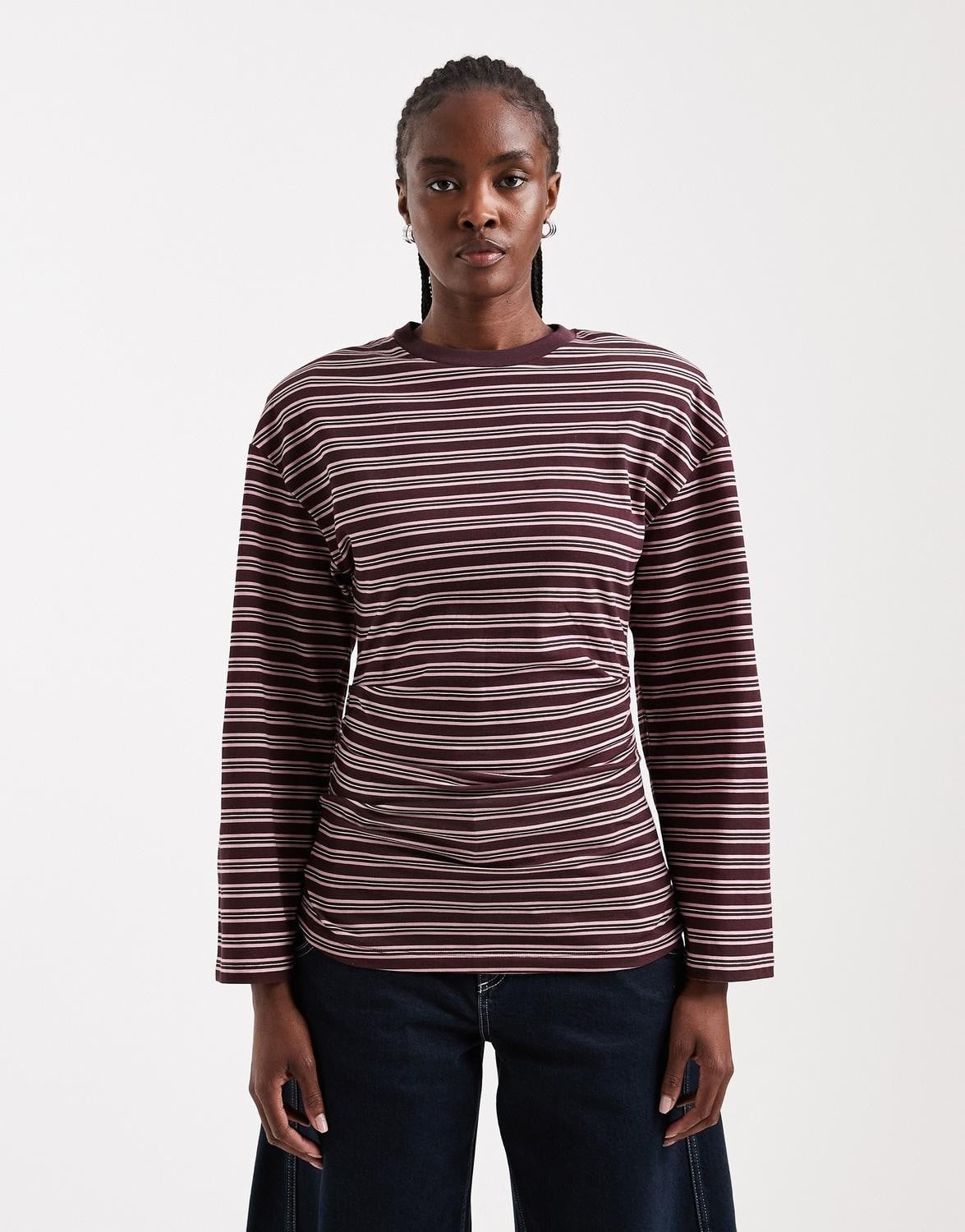 Tsbett L/S Striped Shoulder TOP JRS